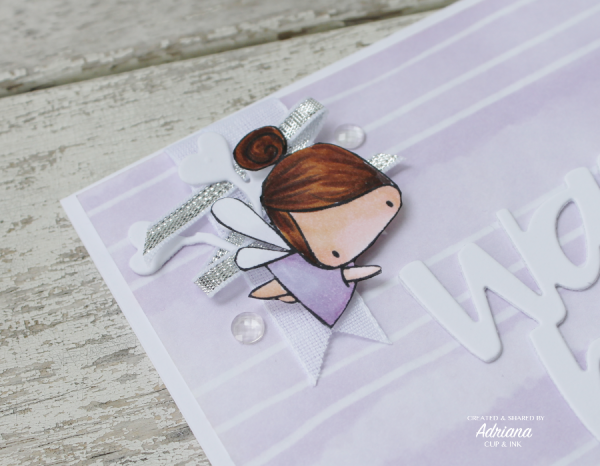 image Little Bits Fairy Set (Stamping Bella), die cut sentiment Warm Hugs (Reverse Confetti), Any occasion greeting card