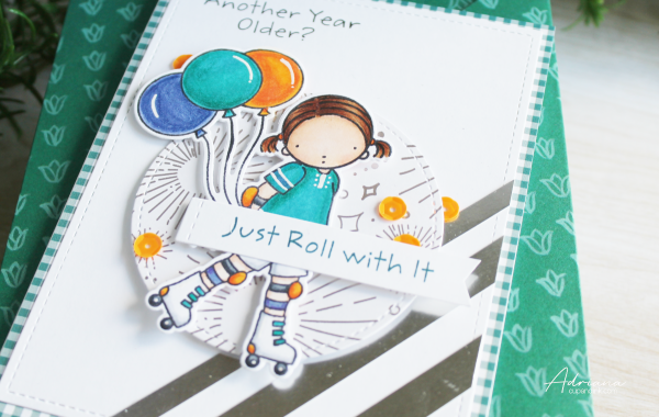 MFT stamps Just Roll With It card by Adriana cupandink.com